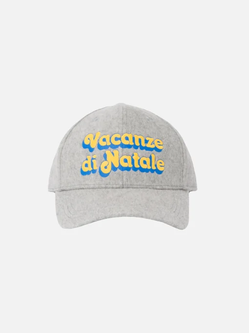 Berretto da baseball in lana grigia con stampa logo Vacanze di Natale | VACANZE DI NATALE EDIZIONE SPECIALE
