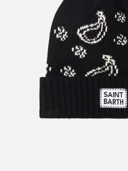 Berretto da uomo con stampa bandana