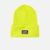 Berretto da uomo in maglia giallo fluo