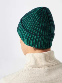 Berretto da uomo in maglia con ricamo