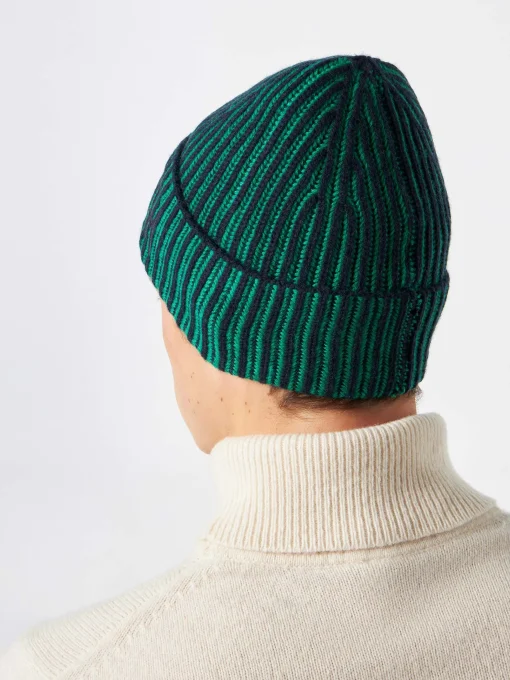 Berretto da uomo in maglia con ricamo