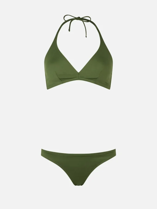 Bikini a bralette a triangolo verde militare da donna Gaia Maia
