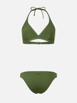 Bikini a bralette a triangolo verde militare da donna Gaia Maia