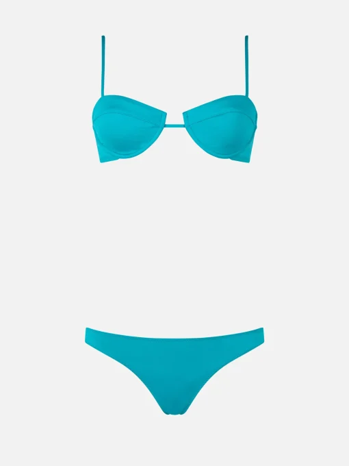 Bikini a bralette con ferretto verde salvia Salina Naomi