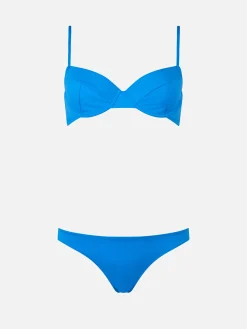 Bikini a bralette con ferretto bluette da donna Bea Lido