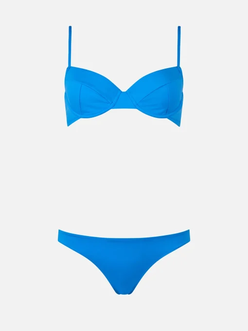 Bikini a bralette con ferretto bluette da donna Bea Lido