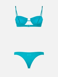 Bikini a bralette con ferretto verde salvia Salina Naomi