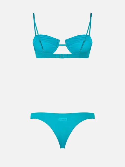 Bikini a bralette con ferretto verde salvia Salina Naomi