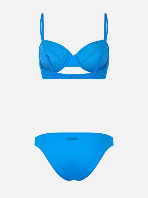 Bikini a bralette con ferretto bluette da donna Bea Lido