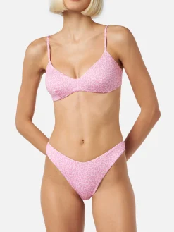 Bikini a bralette con stampa animalier