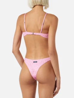 Bikini a bralette con stampa animalier