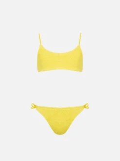 Bikini a bralette da bambina giallo pallido Jaiden