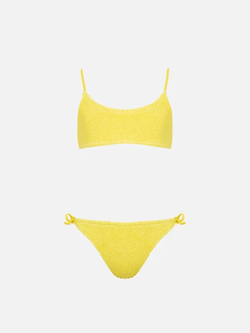 Bikini a bralette da bambina giallo pallido Jaiden