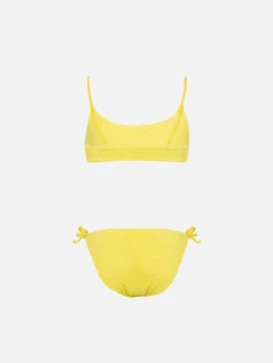 Bikini a bralette da bambina giallo pallido Jaiden