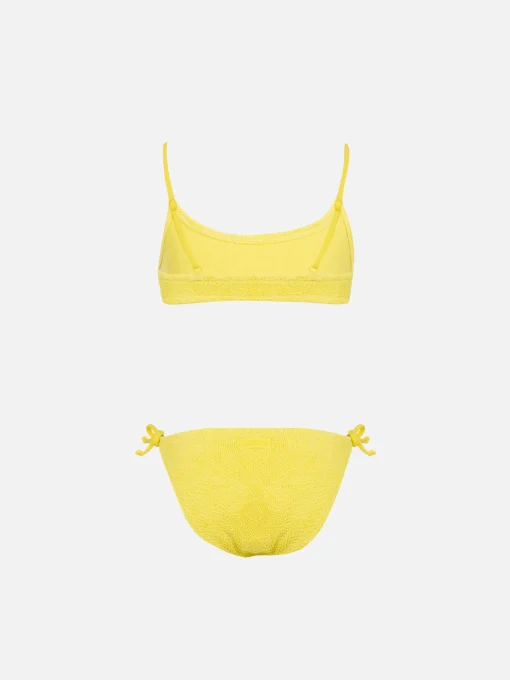 Bikini a bralette da bambina giallo pallido Jaiden