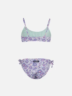 Bikini a bralette double face da bambina Jaiden | REALIZZATO CON TESSUTO LIBERTY