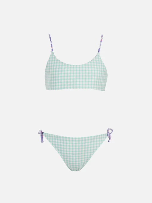 Bikini a bralette double face da bambina Jaiden | REALIZZATO CON TESSUTO LIBERTY