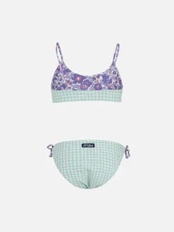 Bikini a bralette double face da bambina Jaiden | REALIZZATO CON TESSUTO LIBERTY