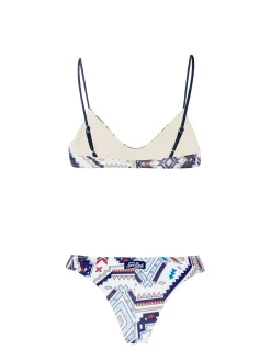 Bikini a bralette glitterato stile azteco