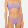 Bikini a bralette lurex lilla
