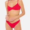 Bikini a bralette rosso da donna