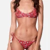 Bikini a bralette rosso stile gipsy