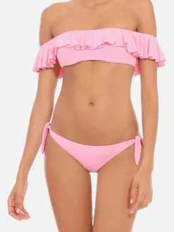 Bikini a fascia con volant