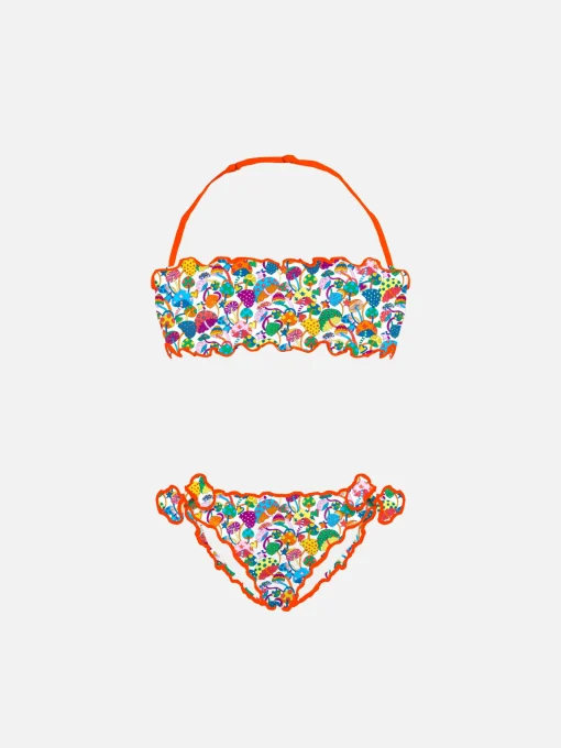 Bikini a fascia da bambina con stampa Liberty | EDIZIONE SPECIALE LIBERTY