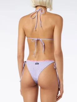 Bikini a triangolo a quadretti