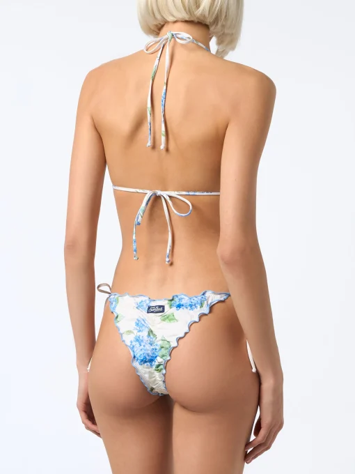 Bikini a triangolo classico da donna a fiori Sagittarius Miami