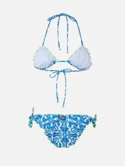 Bikini a triangolo classico stampa Napoli da donna Sarius | SSC NAPOLI SPECIAL EDITION