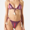 Bikini a triangolo con stampa gipsy
