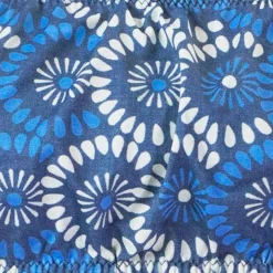 Bikini a triangolo con stampa denim a fiori