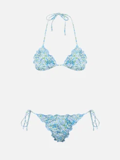 Bikini classico a triangolo da donna Joanna Luise Sagittarius Miami | REALIZZATO CON TESSUTO LIBERTY