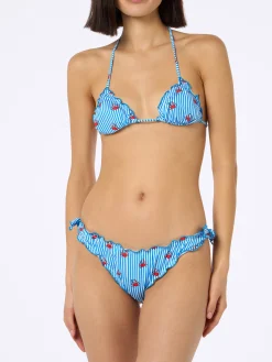 Bikini classico a triangolo da donna Sarius con stampa granchio