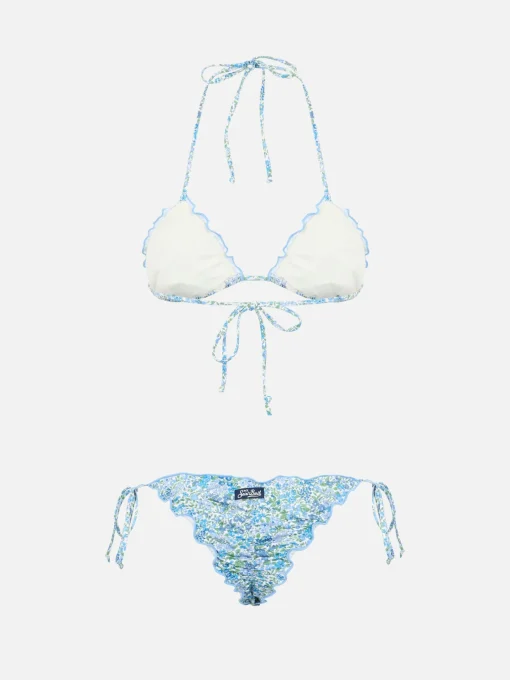 Bikini classico a triangolo da donna Joanna Luise Sagittarius Miami | REALIZZATO CON TESSUTO LIBERTY
