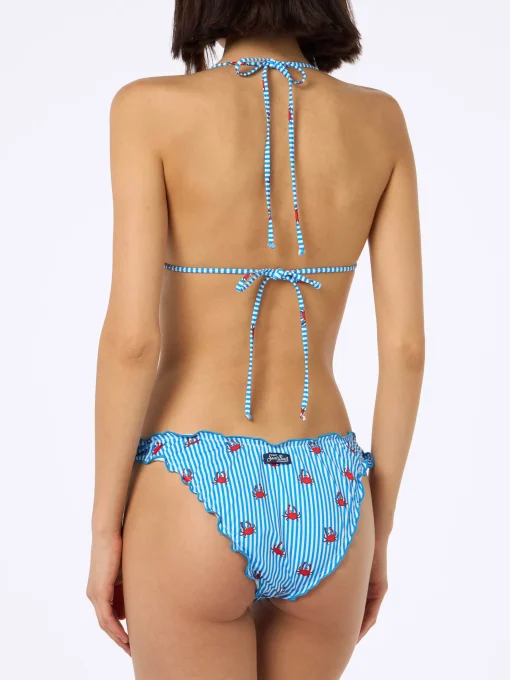 Bikini classico a triangolo da donna Sarius con stampa granchio