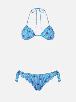 Bikini classico a triangolo da donna Sarius con stampa granchio