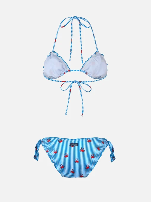 Bikini classico a triangolo da donna Sarius con stampa granchio