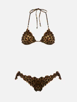 Bikini classico da donna a triangolo animalier Sarius