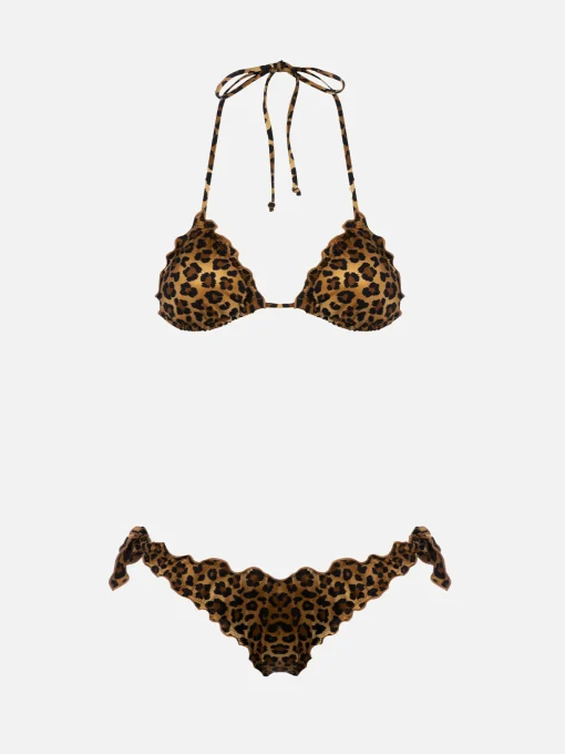 Bikini classico da donna a triangolo animalier Sarius