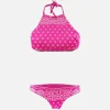 Bikini con top all'americana stampa bandana