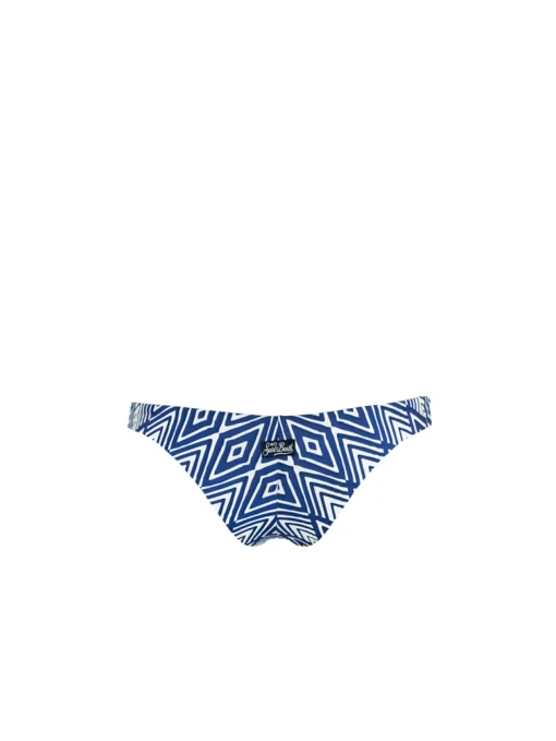 Bikini con top all'americana stampa optical