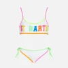 Bikini da bambina a bralette bianco