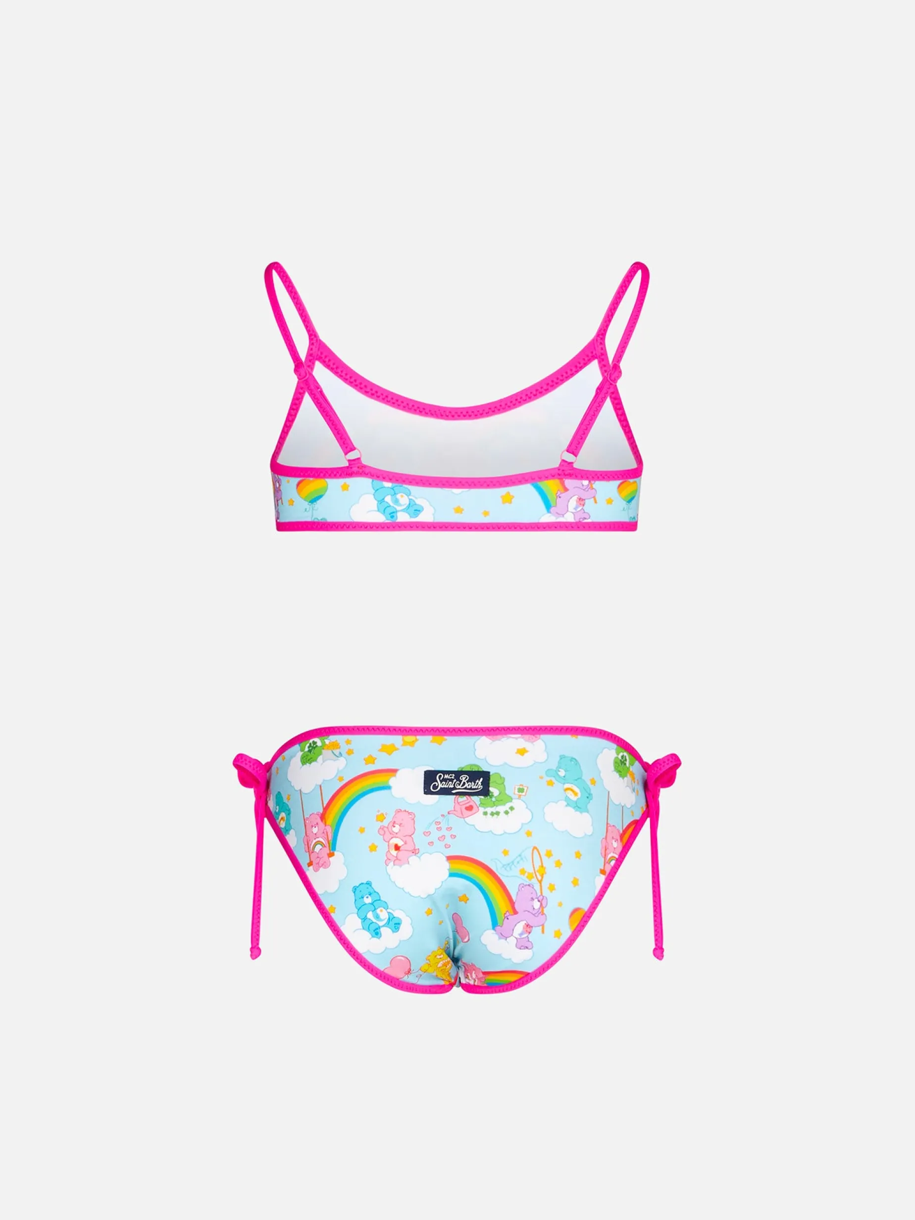 Bikini da bambina a bralette con orsetti e arcobaleni | CARE BEARS EDIZIONE SPECIALE