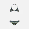 Bikini da bambina a triangolo con stampa
