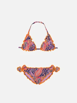 Bikini da bambina a triangolo con stampa Liberty | EDIZIONE SPECIALE LIBERTY