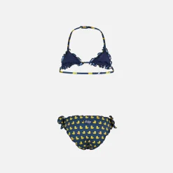 Bikini da bambina a triangolo con stampa