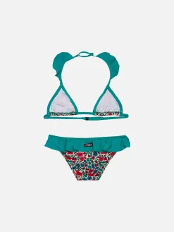 Bikini da bambina a triangolo | Realizzato con tessuto Liberty