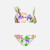 Bikini da bambina monospalla con volant